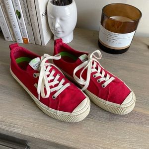 Cariuma OCA Low Red Canvas Sneakers